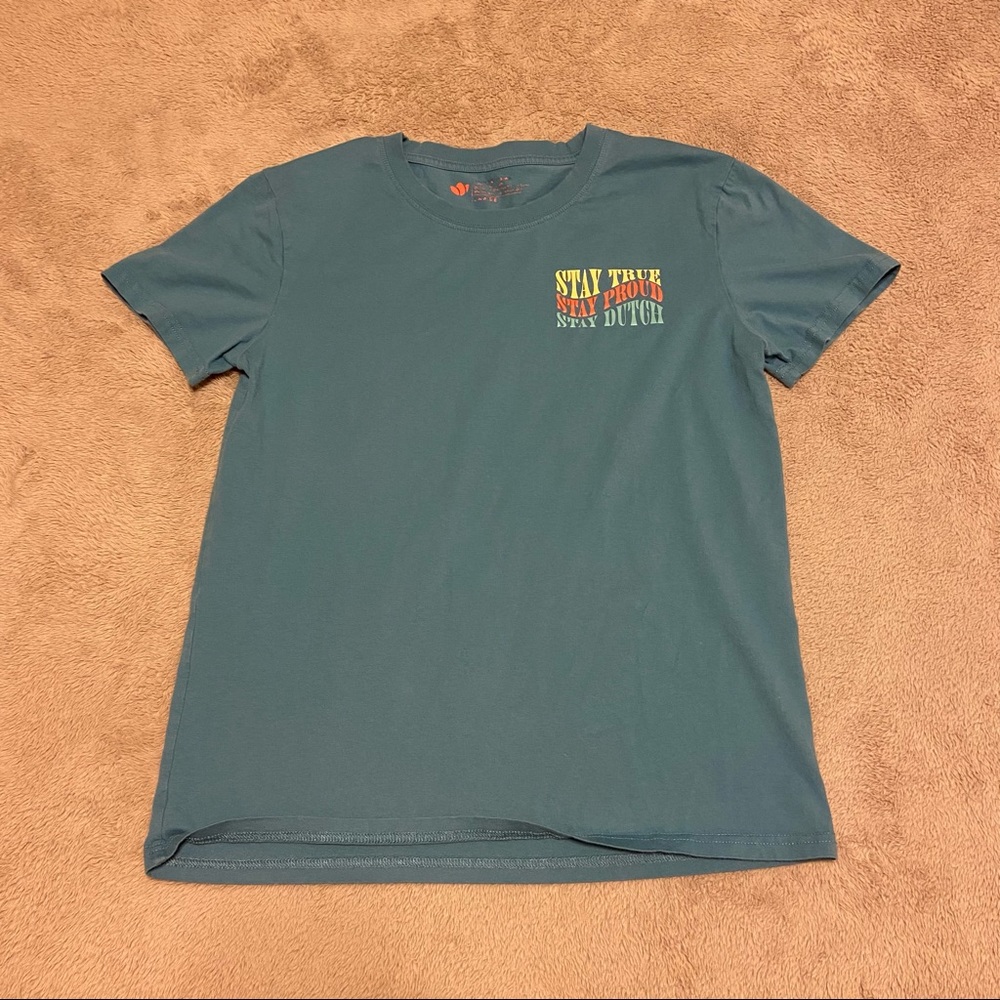 Teal Dutch Bros “Stay True, Stay Proud, Stay Dutch” Women’s Large T-Shirt